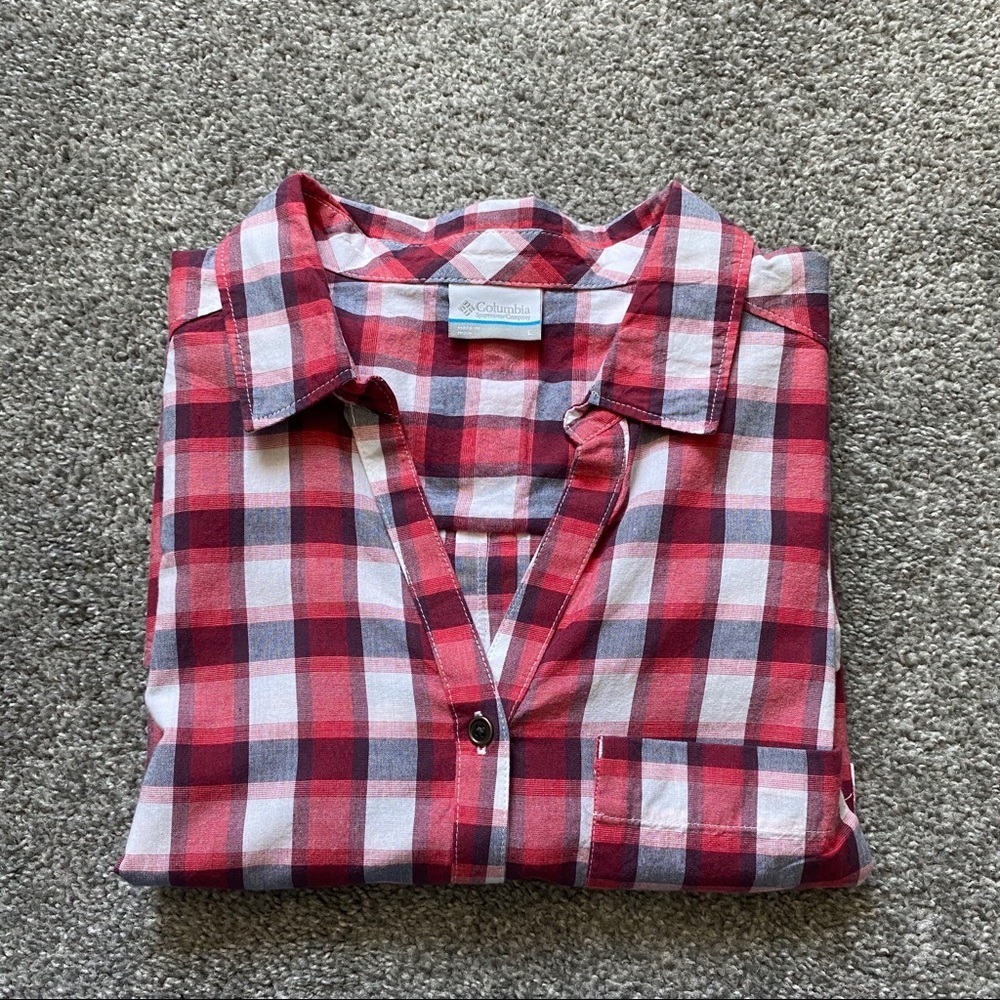 Columbia Wild Haven Short sleeve Plaid Women Shirt - Picture 13 of 13
